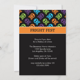 Invitación Skulls y Bones invitan a la fiesta de Halloween