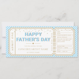 Invitación Sky Father's Day Concert Ticket Gift Voucher Card