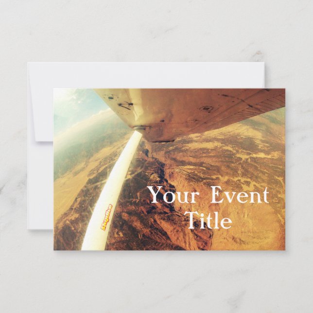 Invitación skydive plano perfecto de la foto pequeño (Anverso)