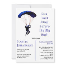 Skydiving Bachelor Party Divertido tema de aventur