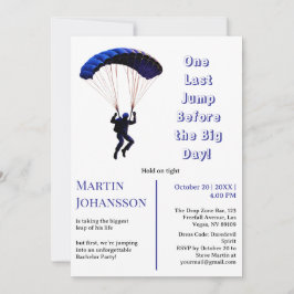 Invitación Skydiving Bachelor Party Divertido tema de aventur