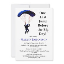 Skydiving Bachelor Party Divertido tema de aventur