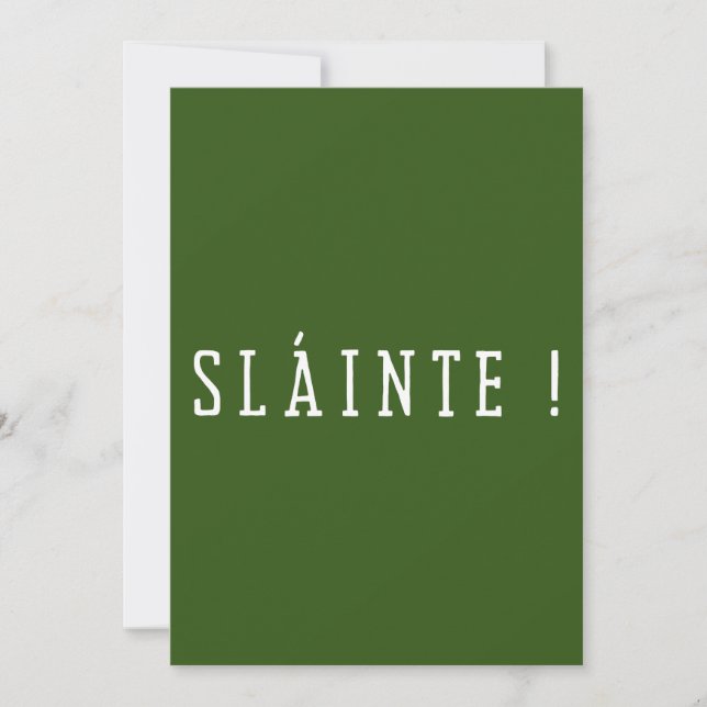 Invitación Slainte - Día de San Patricio (Anverso)