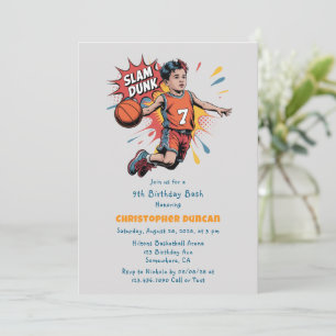 Invitación Slam Dunk Boy Birday Bash