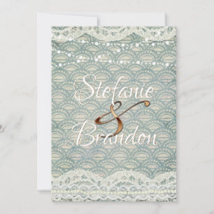 Invitación Slate Blue Lace