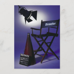 Invitación Slate del director, silla y luz 2 de la etapa