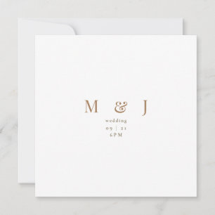 Invitación Sleek simple y moderno Boda de la Plaza Blanca