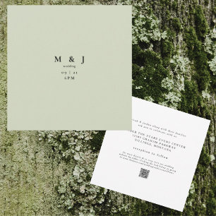 Invitación Sleek y simple moscas modernas Boda de la Plaza Ve