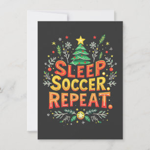 Invitación Sleep Soccer Repetir el amor del árbol de Navidad