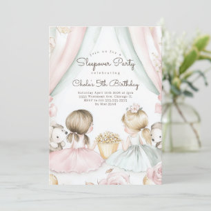 Invitación Sleepover Fiesta de cumpleaños Noche de cine cumpl