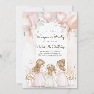 Invitación Sleepover Fiesta de cumpleaños Noche de cine cumpl