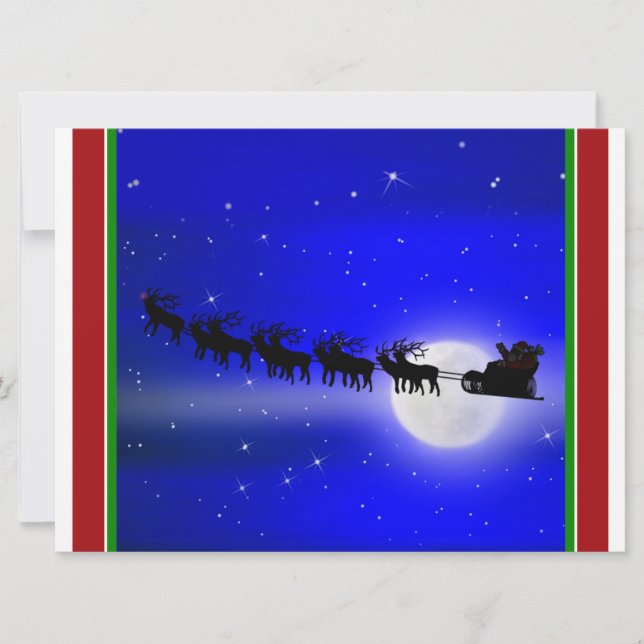 Invitación Sleigh Ride Silhouette (Anverso)