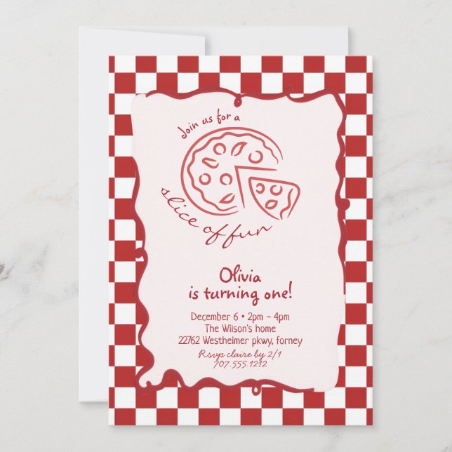 Invitación Slice of Fun Birthday Invitation (Anverso)