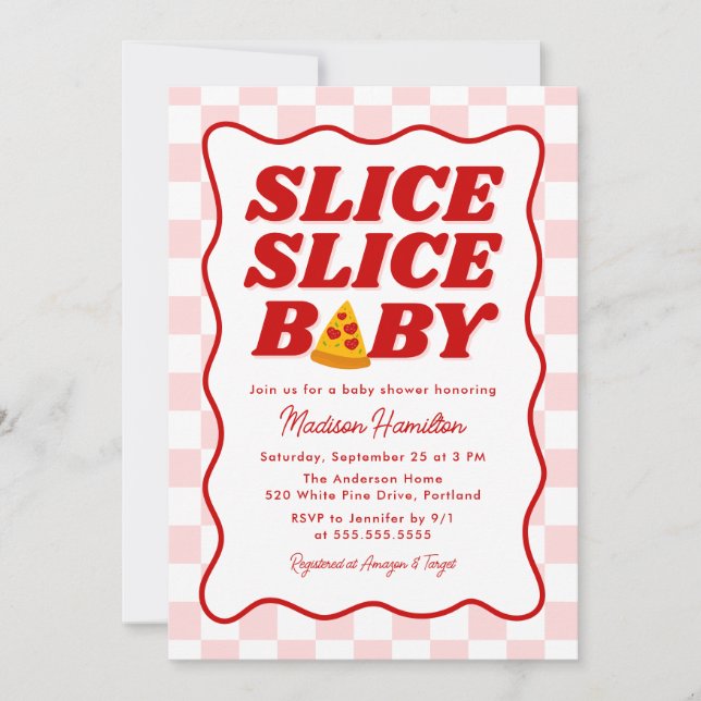 Invitación Slice Slice Baby Italian Pizza Baby Shower (Anverso)
