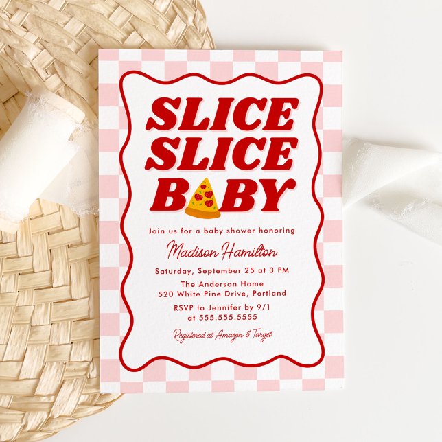 Invitación Slice Slice Baby Italian Pizza Baby Shower (Subido por el creador)