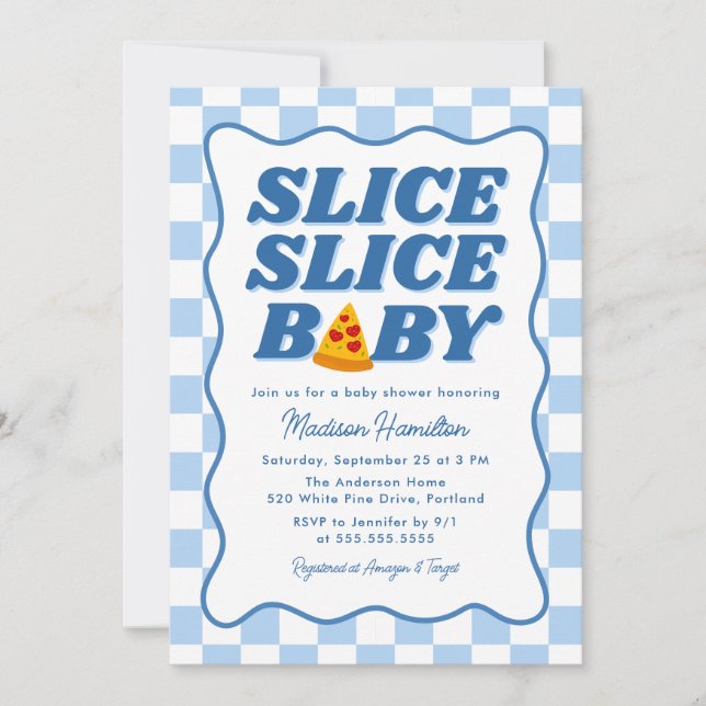 Invitación Slice Slice Baby Italian Pizza Baby Shower (Anverso)