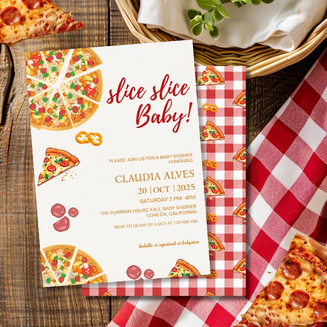 Invitación Slice Slice Baby picnic Pizza baby shower (Subido por el creador)