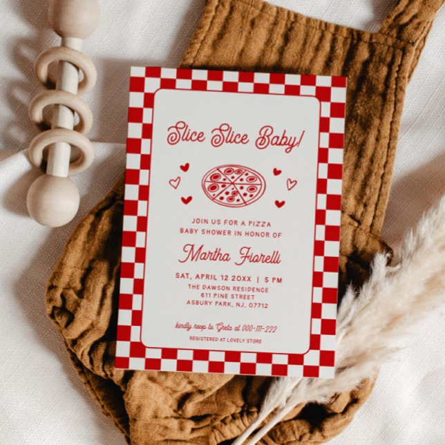 Invitación Slice Slice Baby Pizza Baby Shower (Subido por el creador)