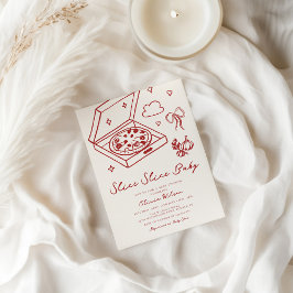 Invitación Slice Slice Baby Pizza Baby Shower