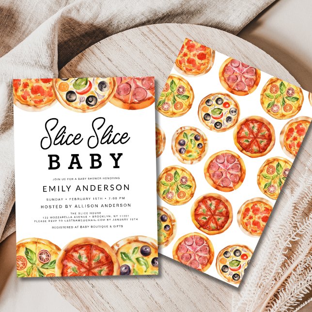 Invitación Slice Slice Baby Pizza Baby Shower (Subido por el creador)