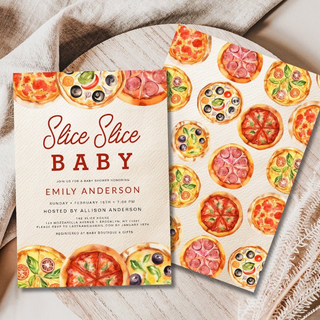 Invitación Slice Slice Baby Pizza Baby Shower (Subido por el creador)
