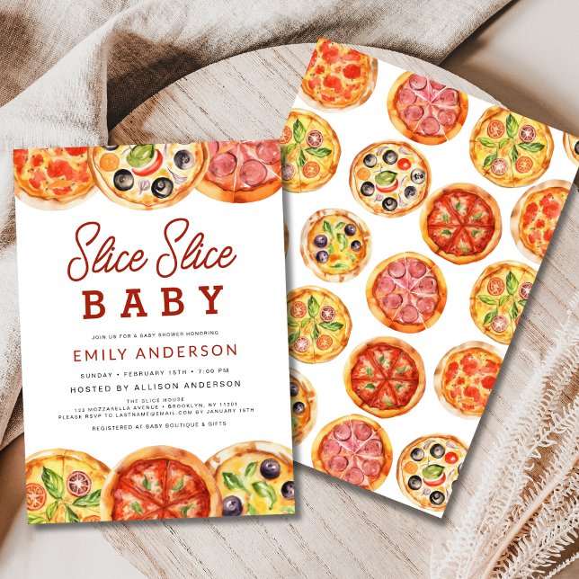 Invitación Slice Slice Baby Pizza Baby Shower (Subido por el creador)