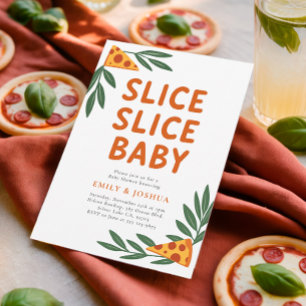 Invitación Slice Slice Baby Pizza Baby Shower