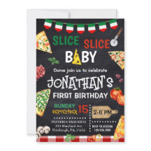 Slice Slice Baby Pizza Fiesta Primer Cumpleaños
