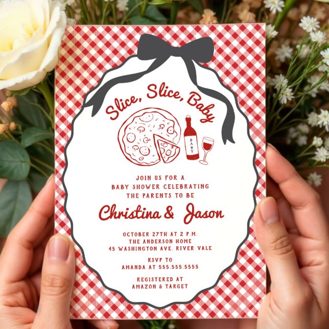Invitación Slice Slice Baby Pizza Shower (Subido por el creador)