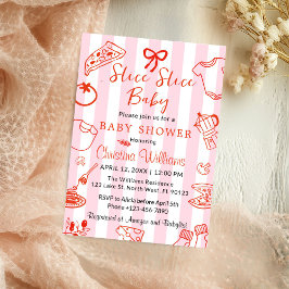 Invitación Slice Slice Baby Pizza Shower Invitation