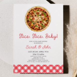 Invitación ¡Slice, Slice, Bebé! Pizza Baby Shower