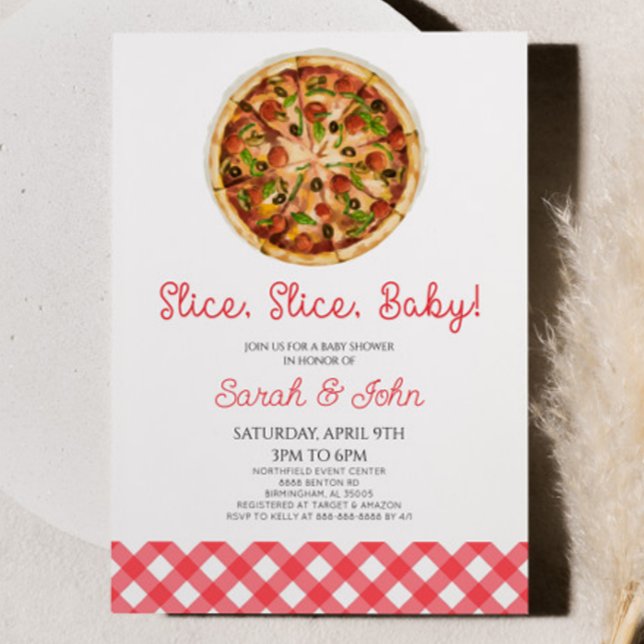 Invitación ¡Slice, Slice, Bebé! Pizza Baby Shower (Subido por el creador)