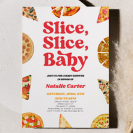 Invitación ¡Slice, Slice, Bebé! Pizza Baby Shower