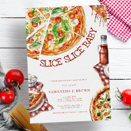 Invitación Slice Slice Bebé Pizza moderna Invitati Baby Showe