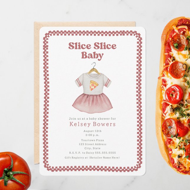 Invitación Slice Slice Chica Baby Shower Pizza Vestido (Subido por el creador)