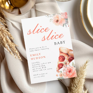 Invitación Slice Slice Pizza Baby Shower