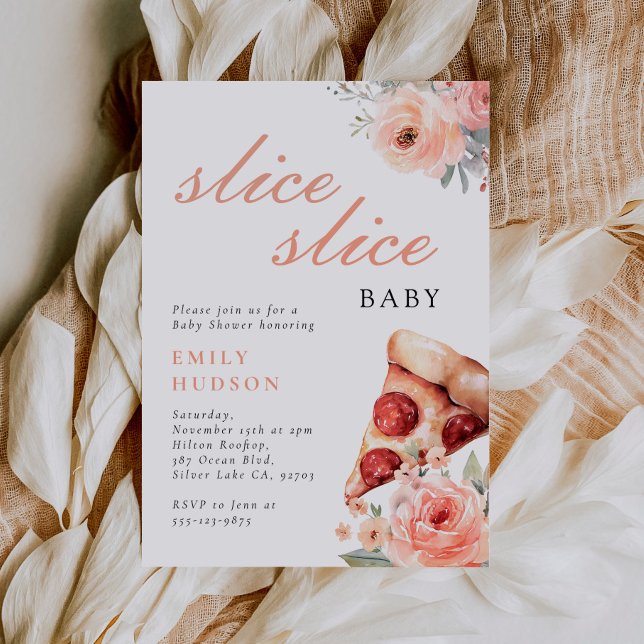 Invitación Slice Slice Pizza Baby Shower (Subido por el creador)