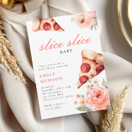 Invitación Slice Slice Pizza Baby Shower
