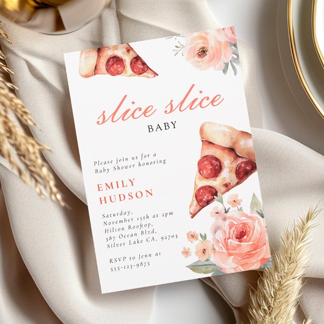 Invitación Slice Slice Pizza Baby Shower (Subido por el creador)