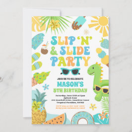Invitación Slip 'n' Slide Splash Pad Summer Birday Party