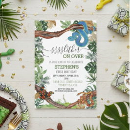 Invitación Slither sobre Snake Reptile Lover Cumpleaños