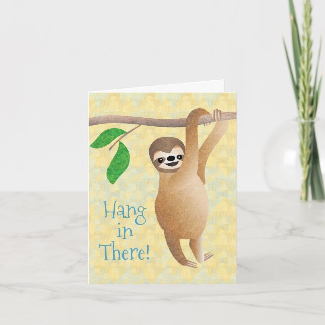 Invitación Slon Hang in There animation or Get Well (Anverso)
