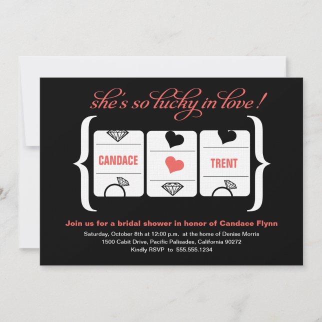 Invitación Slot Machine Bridal Shower (Anverso)
