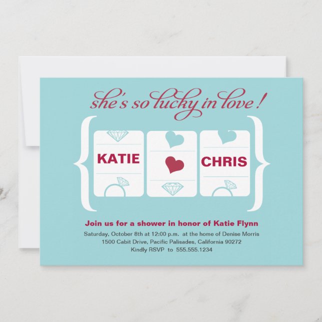 Invitación Slot Machine Bridal Shower (Anverso)