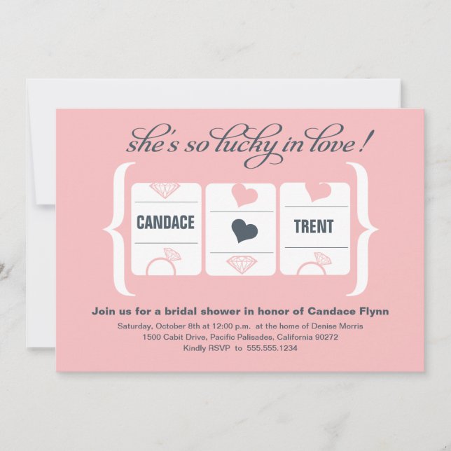 Invitación Slot Machine Bridal Shower (Anverso)