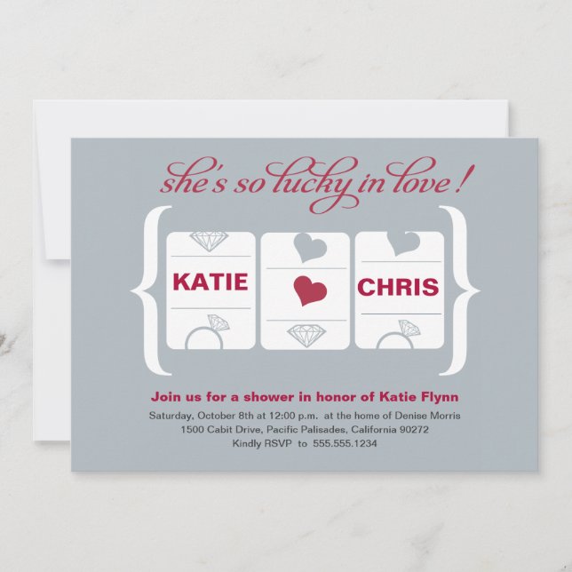 Invitación Slot Machine Bridal Shower (Anverso)