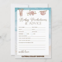 Sloth Baby Shower - Nombre editable, 5x7 Invitació