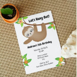 Invitación Sloth Birthday Invitation<br><div class="desc">A cute sloth birthday invitation - good for all ages</div>