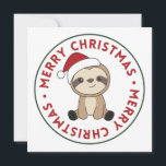 Invitación Sloth Christmas Snow Winter Animals Sloths Invitat<br><div class="desc">The sloth for Christmas with fairy lights. Funny animals with gifts and snow for the holidays. Also funny for christmas in July. Sloths are cute animals and perfect for Christmas.</div>
