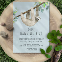 Sloth Come Hang | Fiesta de cumpleaños de niños co